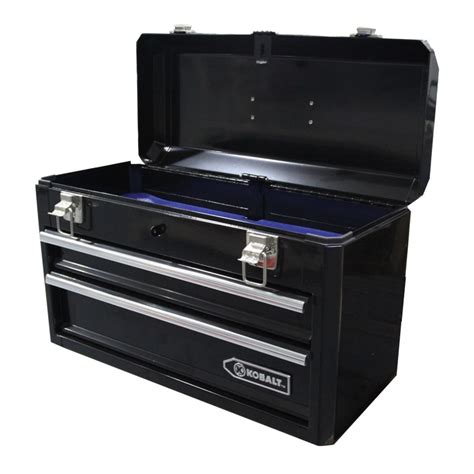 kobalt 20.6 in lockable black steel tool box|kobalt 3000 series tool boxes.